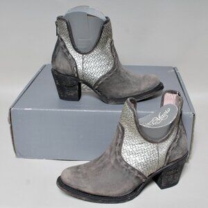 Womens Miss Macie Boots 7 M Hush Ur Mouth Laser Cut Leather Lace Up Booties